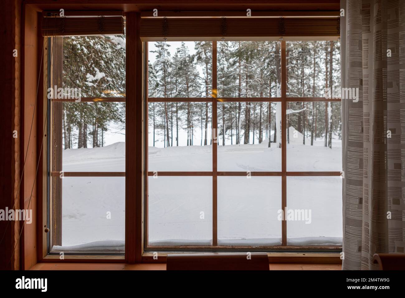 Fenster im Winter Stockfoto