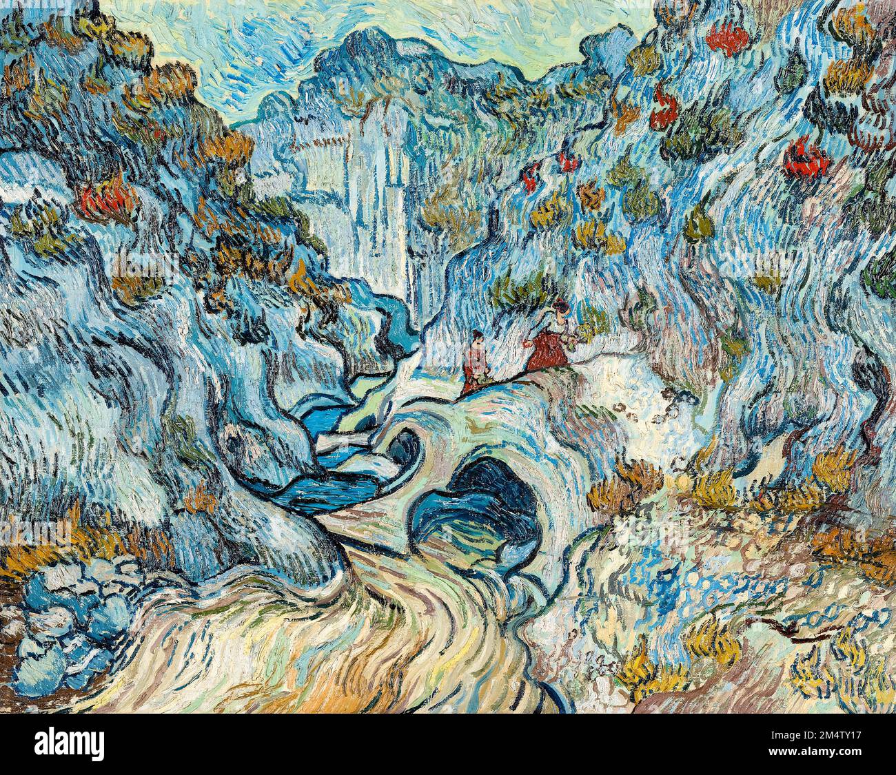 Vincent van Gogh, The Ravine (Les Peiroulets), Ölgemälde auf Leinwand, 1889 Stockfoto