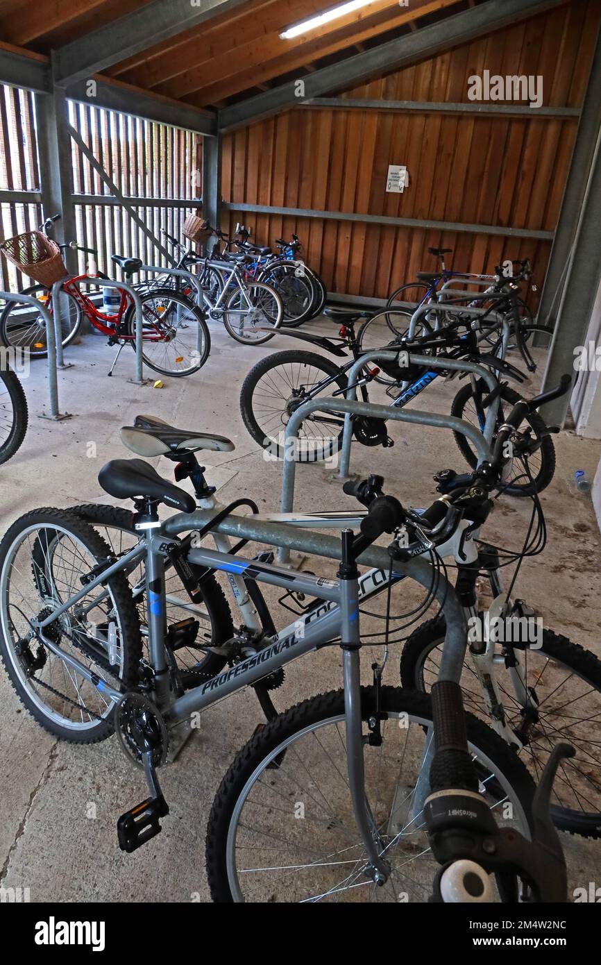 Student Cycle Shed, am Constantine College, York University, Grimston Bar, York, Yorkshire, England, YO10 5ff Stockfoto