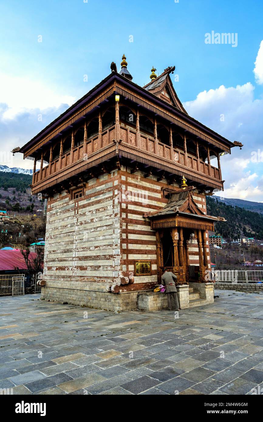 Chandika Mata ka Kila Tempel, Kalpa, Kinnaur Bezirk, Himachal Pradesh, Indien Stockfoto