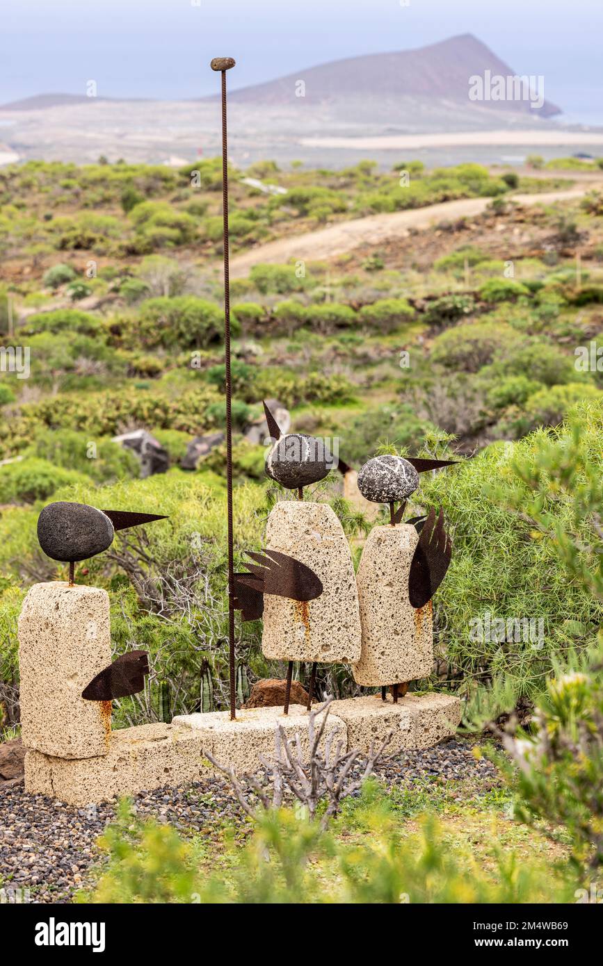 Skulpturen im Fundacion Canaria Gernot Huber Skulpturenpark in San Isidro, Teneriffa, Kanarische Inseln, Spanien Stockfoto
