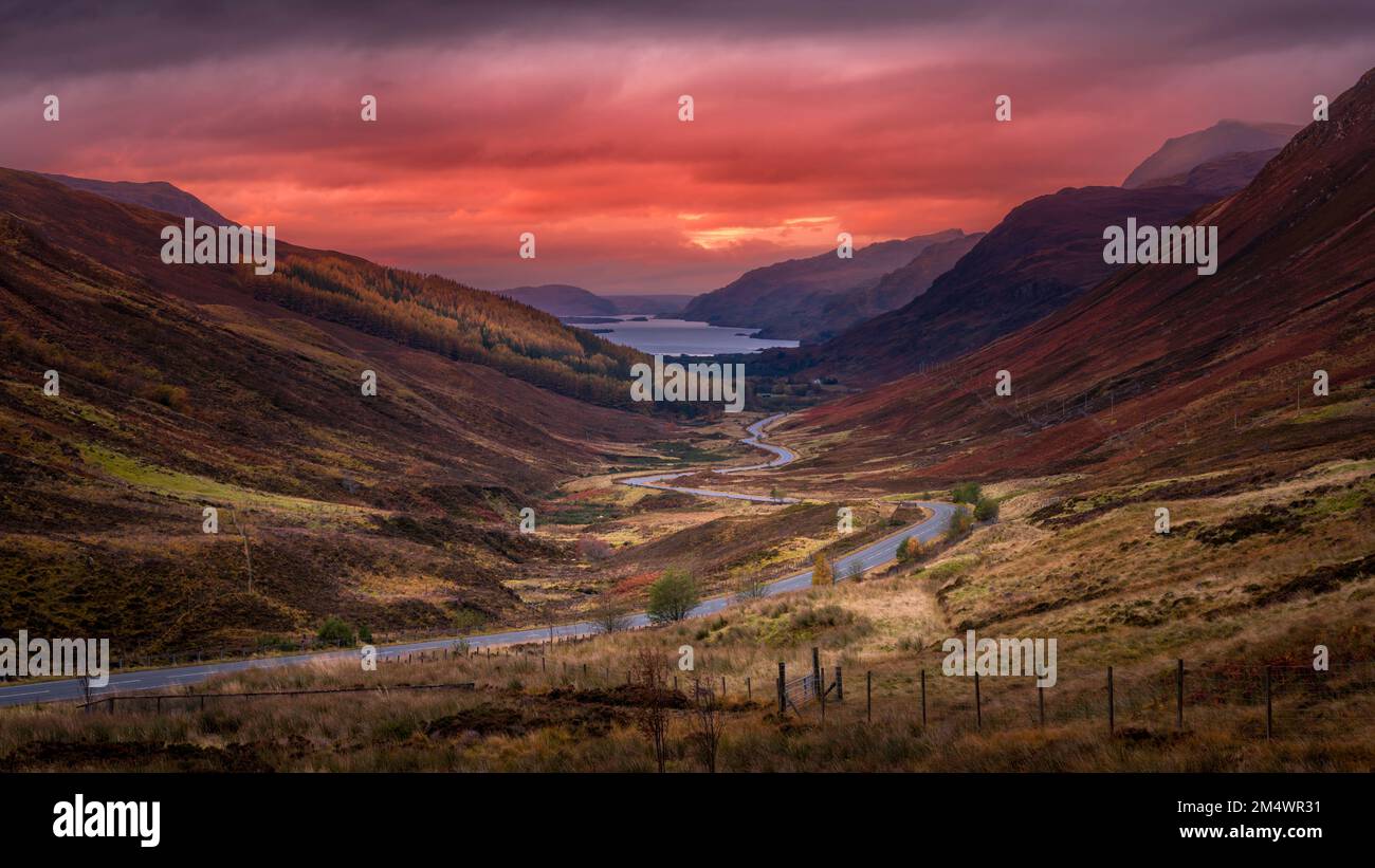 Glen Docherty in Wester Ross, Schottland, Großbritannien Stockfoto