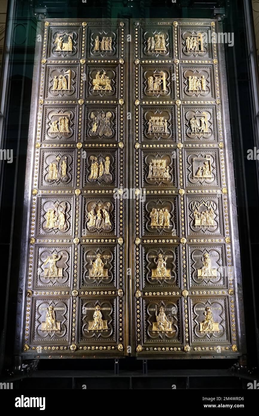 Südtor (Lorenzo Ghiberti), Museo dell’Opera del Duomo, Museum der Werke der Kathedrale, Florenz, Toskana, Italien, Europa Stockfoto