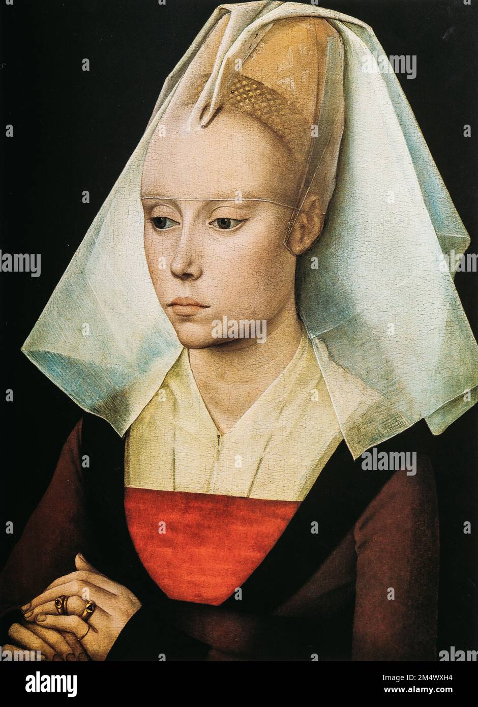 Rogier Van der Weyden, Portrait of A Lady, C. 1460. Porträt Einer jungen Frau. Roger De La Pasture, Früherer Niederländischer Maler. Diese Ähnliche Malerei Stockfoto