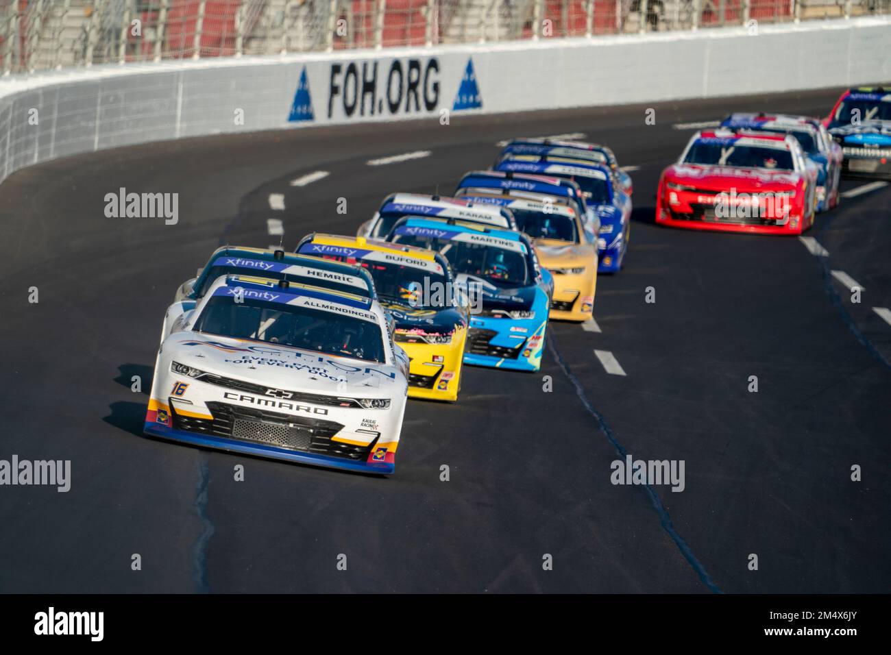 Hampton, GA, USA. 19. März 2022. A J Allmendinger rennt um die Position für die Nalley Cars 250 auf dem Atlanta Motor Speedway in Hampton, GA. Kredit: csm/Alamy Live News Stockfoto