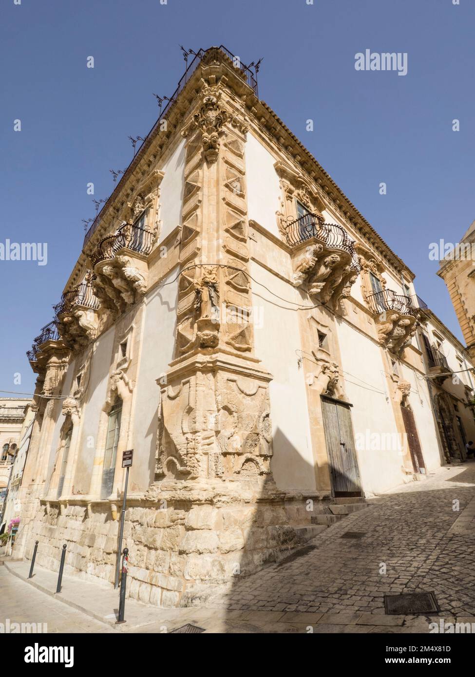 Palazzo Beneventano, Scicli, Sizilien, Italien Stockfoto