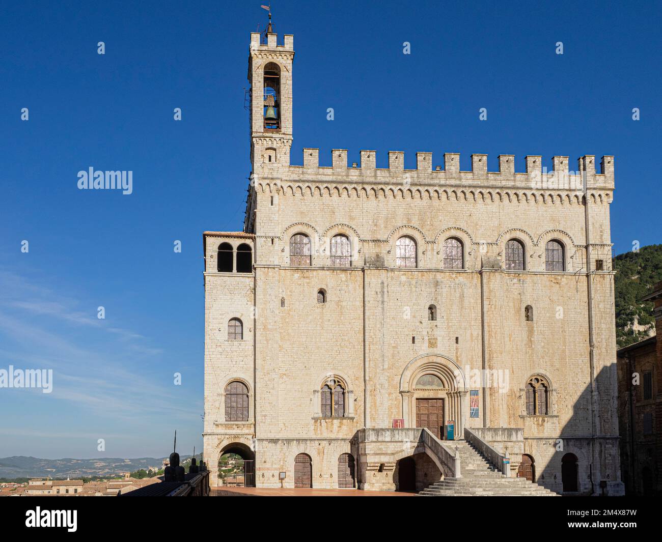 Palazzo dei Consoli. Piazza Grande, Gubbio, Umbrien, Italien Stockfoto