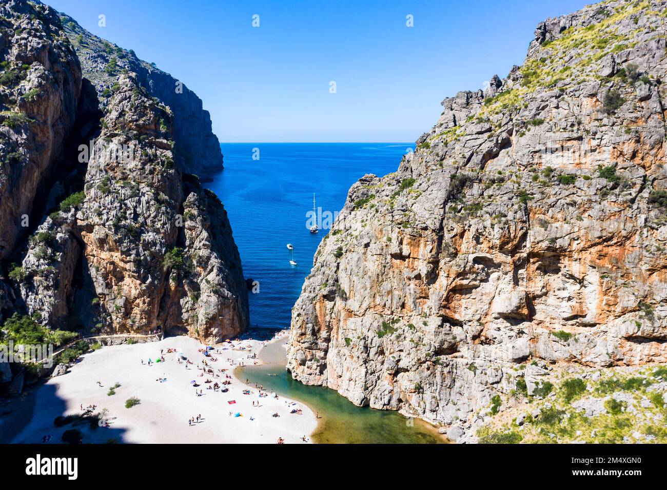 Malerischer Blick auf Mallorca Beach, Spanien Stockfoto