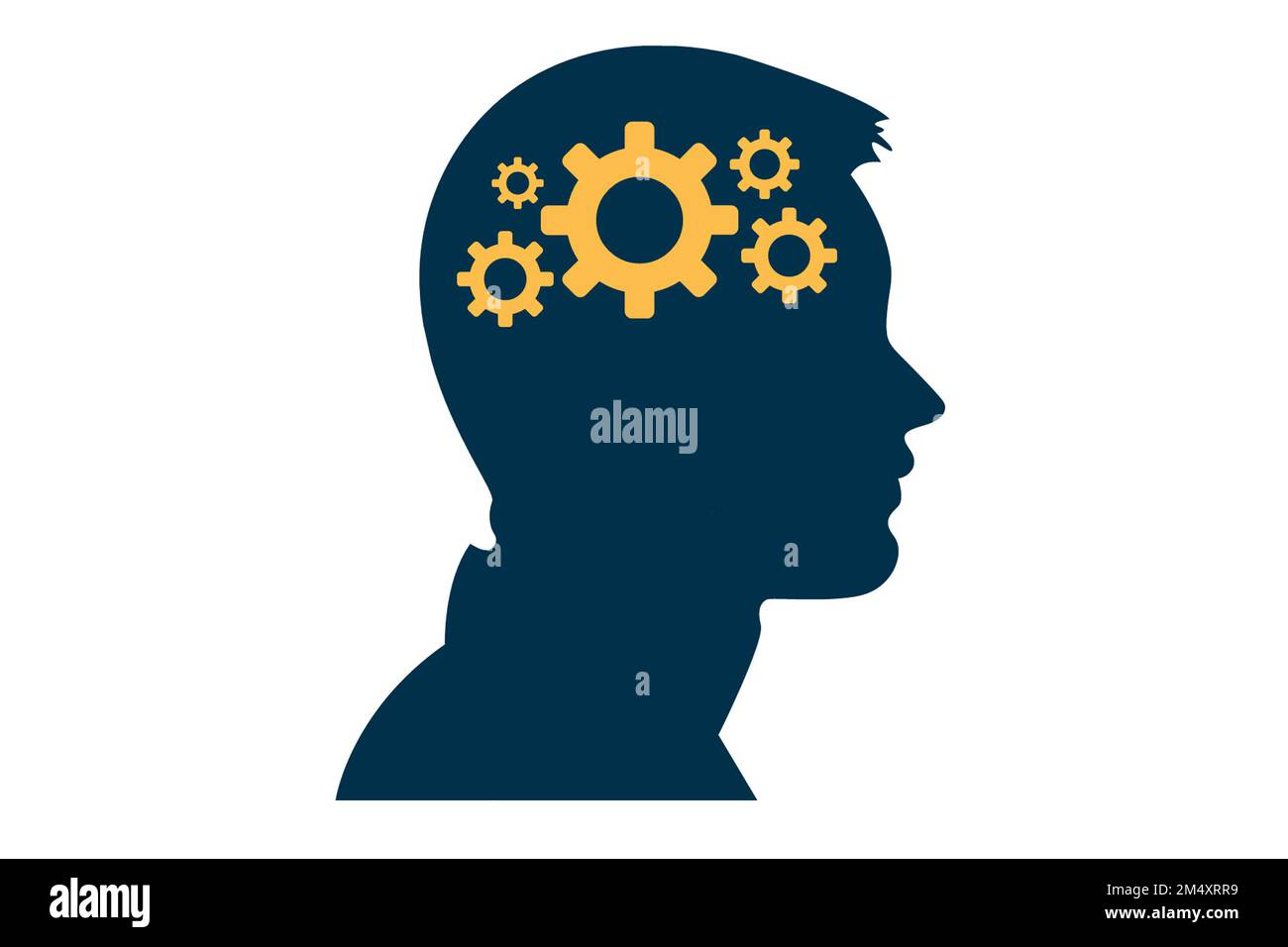 Mechanisches Denken an einen Mann Stockfoto