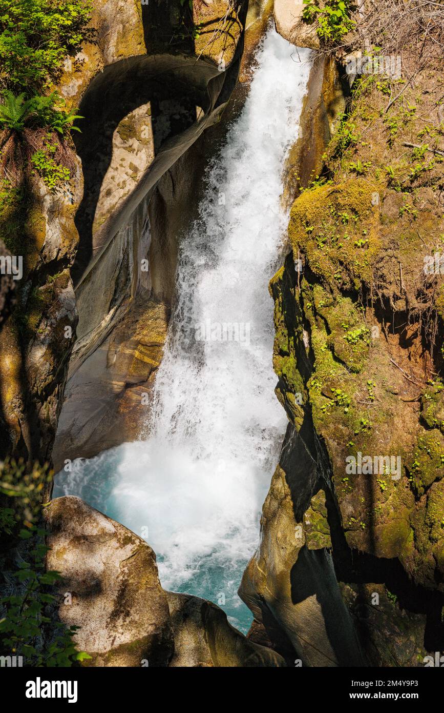 Ladder Creek Falls & Gardens; Gorge Dam; Skagit River; Washington State; USA Stockfoto