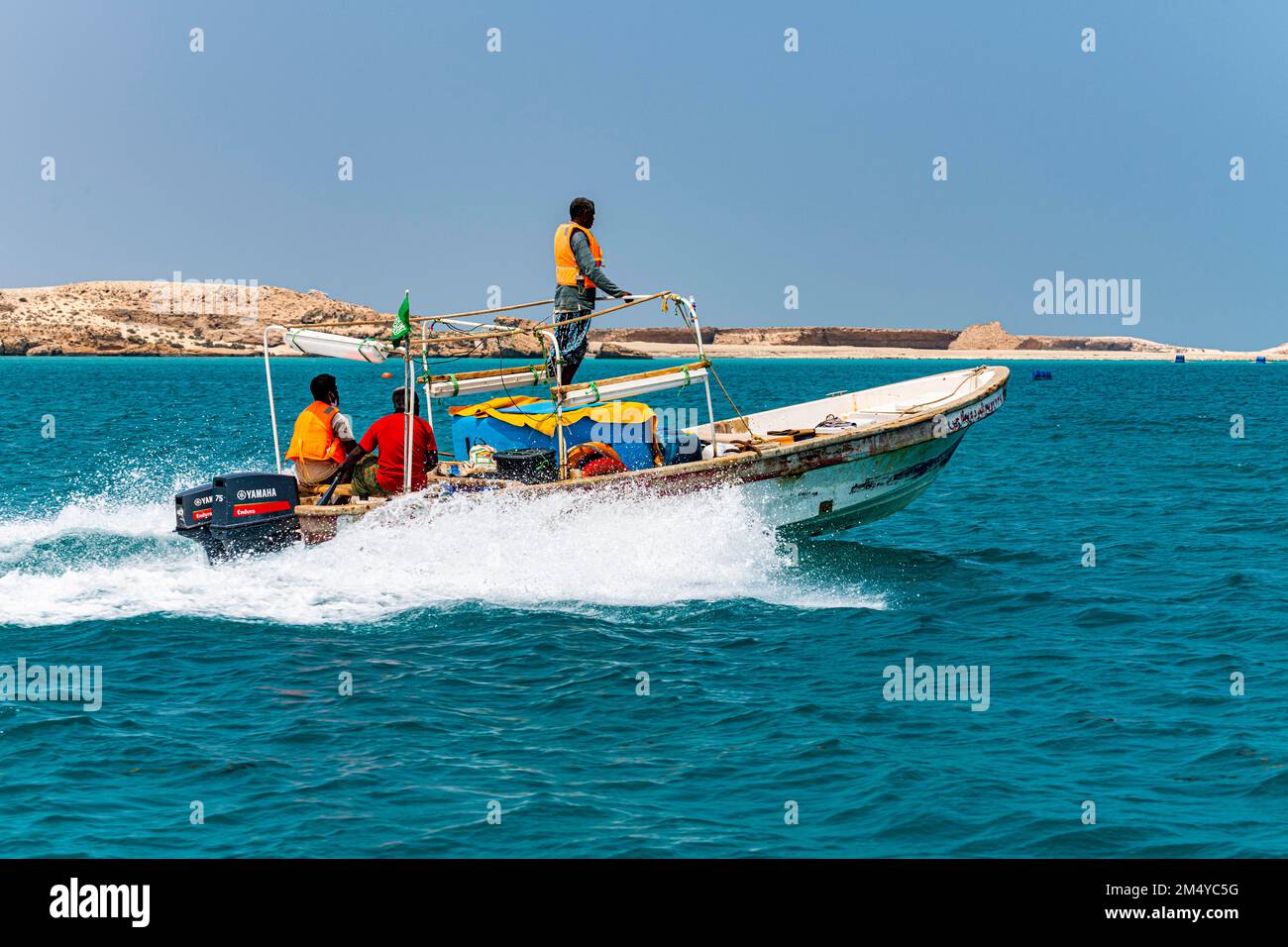 Einheimische, die angeln gehen, Farasan-Inseln, Königreich Saudi-Arabien Stockfoto