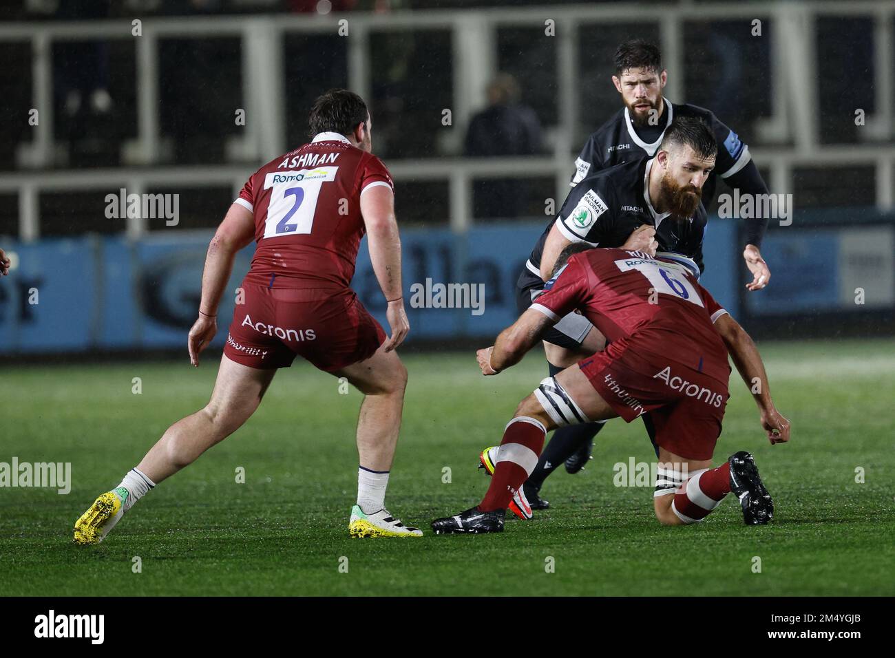 Newcastle, Großbritannien. 17. Dezember 2022. Gary Graham von Newcastle Falcons in Aktion während des Gallagher Premiership-Spiels zwischen Newcastle Falcons und Sale Sharks im Kingston Park, Newcastle, am Freitag, den 23. Dezember 2022. (Kredit: Chris Lishman | MI New) Kredit: MI News & Sport /Alamy Live News Stockfoto