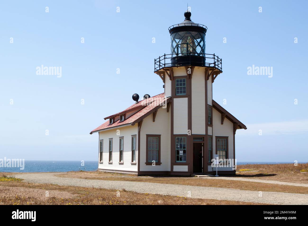 Point Cabrillo Light Station an der Mendocino, Kalifornien, Küste Stockfoto