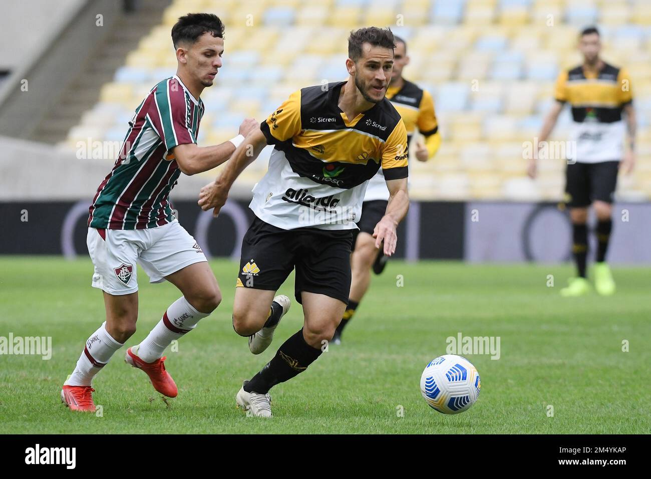 Rio de Janeiro, Brasilien, 31. Juli 2021. Fußballspieler des Criciuma-Teams, während des Spiels Fluminense x Criciuma, für den Cup of Brazil, im stadi Stockfoto