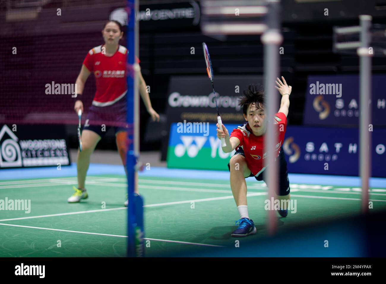 ZHANG Shu Xian von China in Aktion während des Halbfinals der Frauen im Quaycenter am 19. November 2022 in S gegen ZHANG-ZHENG und LEE-TENG Stockfoto