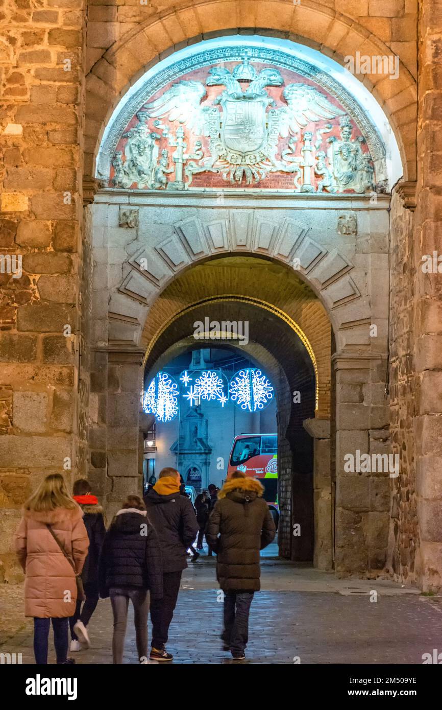 Neues Bisagra-Tor. Toledo, Castilla La Mancha, Spanien. Stockfoto