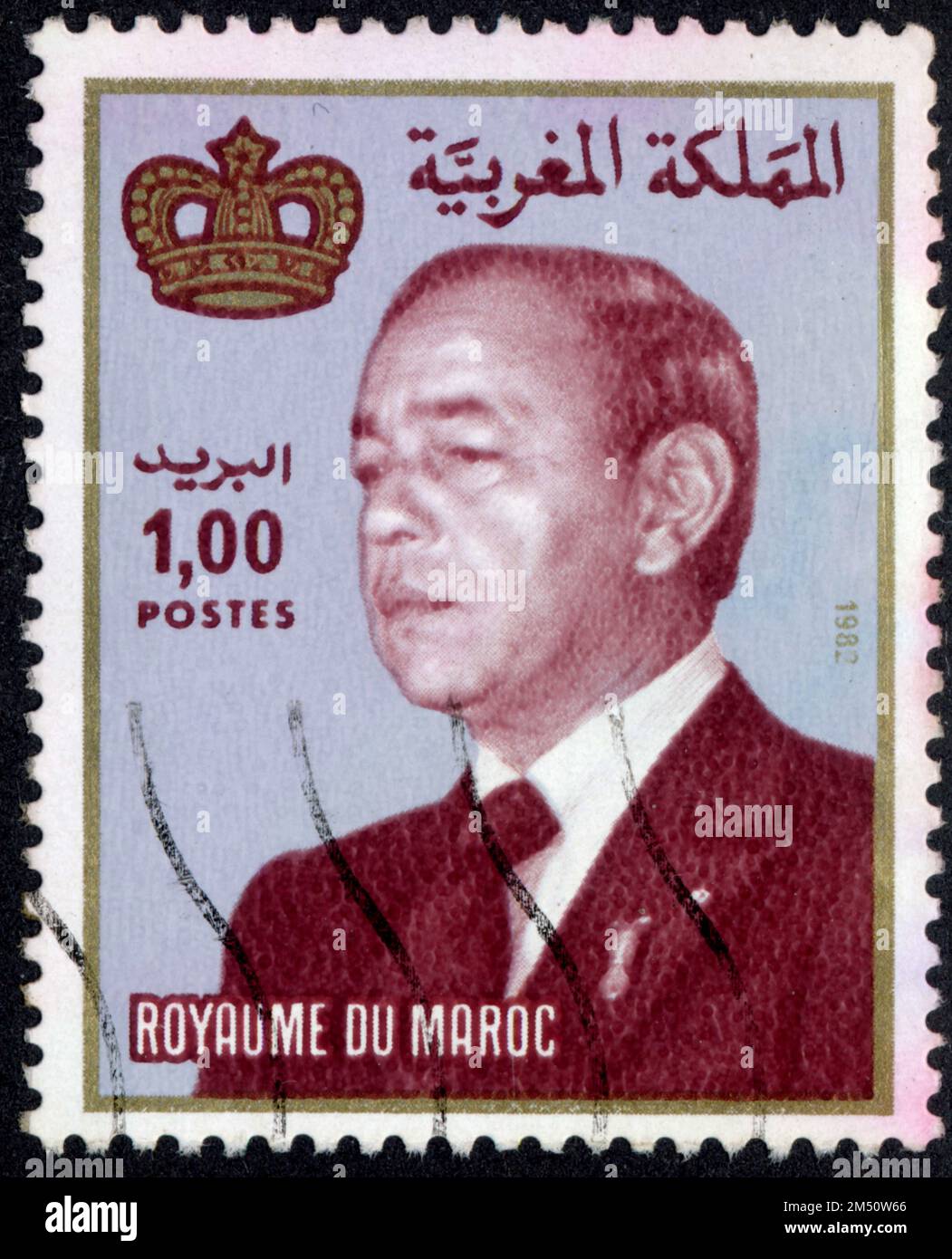 ROYAUME DU MAROC. POSTES. 1982. 1,00 Stockfoto