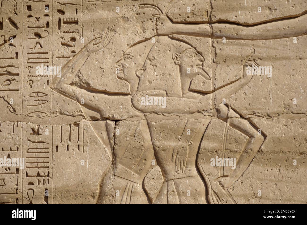 Der Tempel des Medinet Habu, Westufer des Nils Luxor, Ägypten Stockfoto