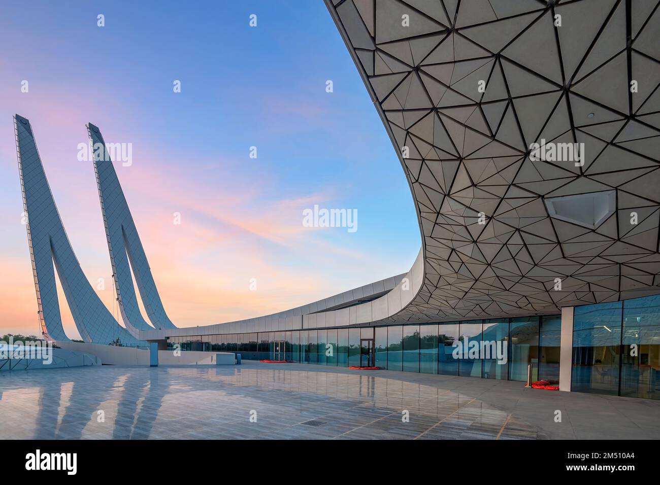 Blick auf die Stiftung Katar Education City Moschee in Doha Katar Stockfoto