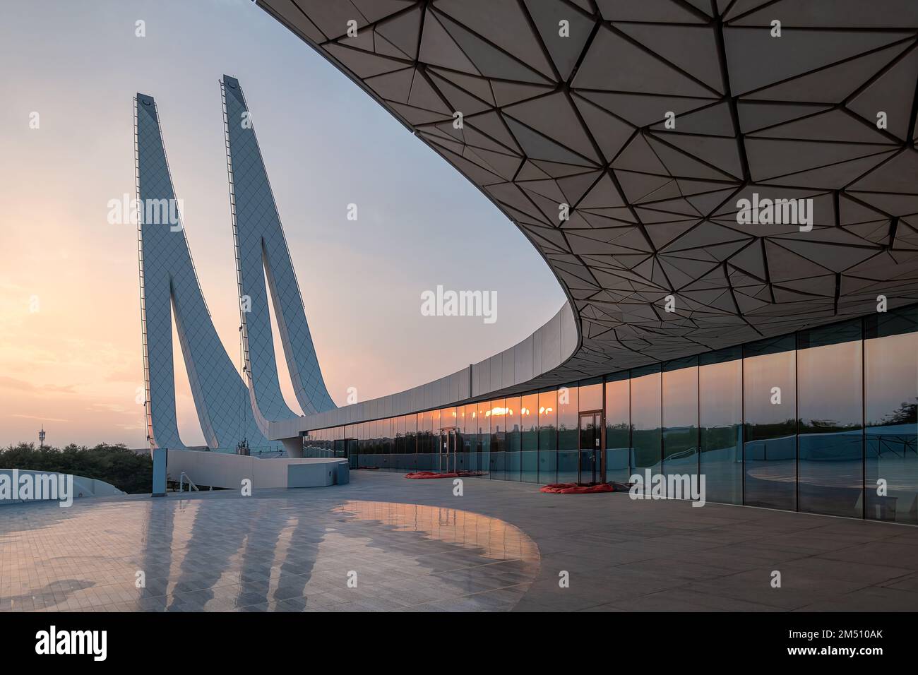 Blick auf die Stiftung Katar Education City Moschee in Doha Katar Stockfoto