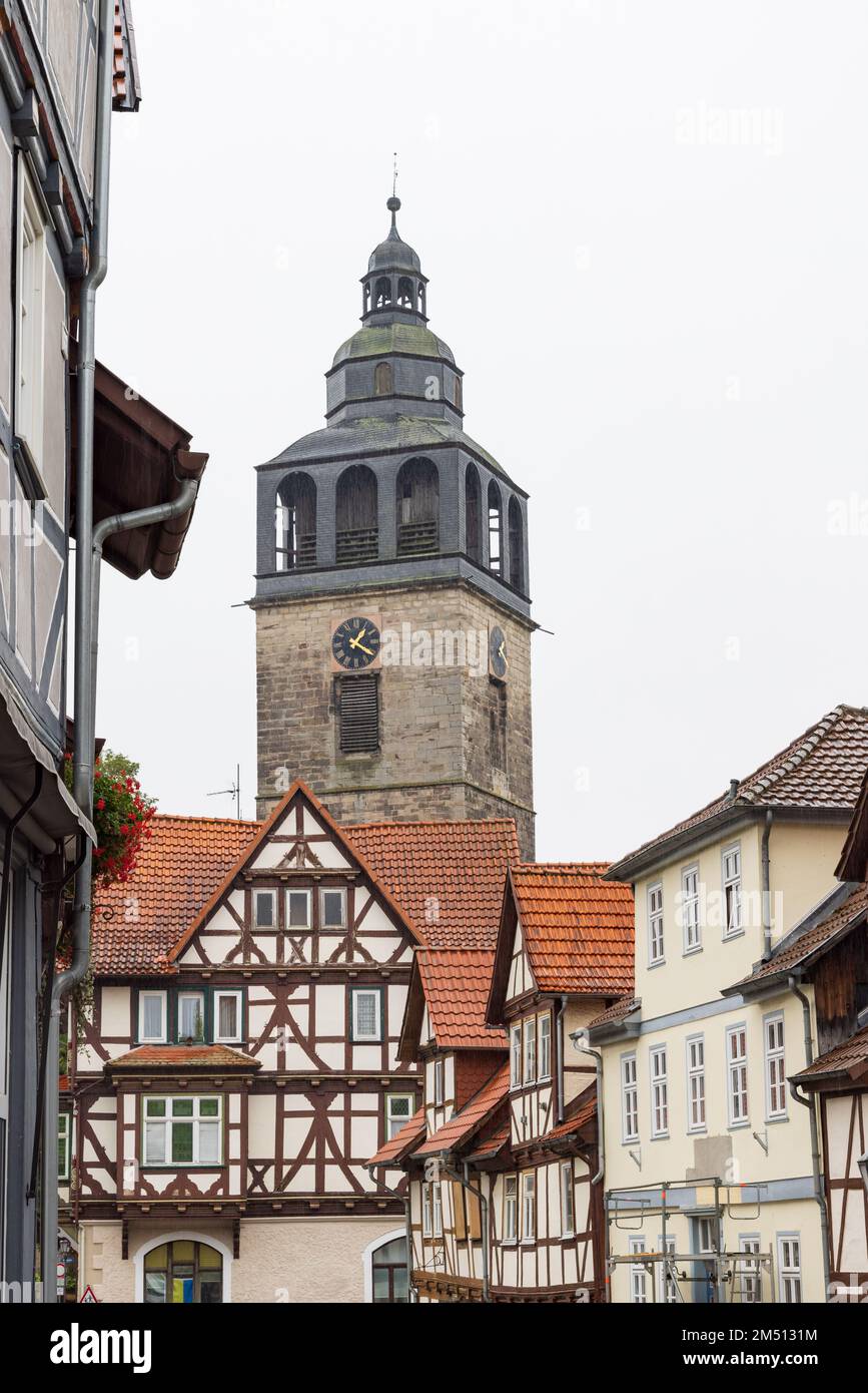 Kirche in der historischen Stadt Bad Sooden-Allendorf in Hessen Stockfoto