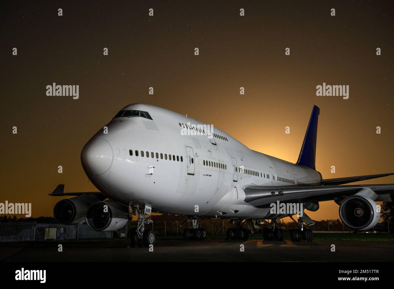 Außer Betrieb, im Lager Boeing 747-200-Flugzeuge am Flughafen Cotswold. TF-AAK ex Saudi Arabian Airlines/Air Atlanta Icelandic. Stockfoto