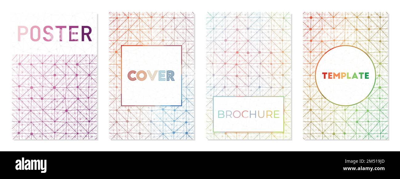 Flyer-Vorlage, Broschürenhintergrund. Kann als Deckblatt, Banner, Flyer, Poster, Visitenkarte, Broschüre. Authentische geometrische Hintergrundkollektion. Stock Vektor