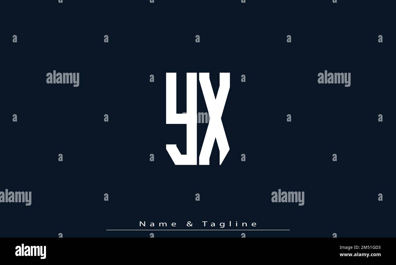 Buchstabenbuchstaben Initialen Monogramm Logo YX , XY Stock Vektor