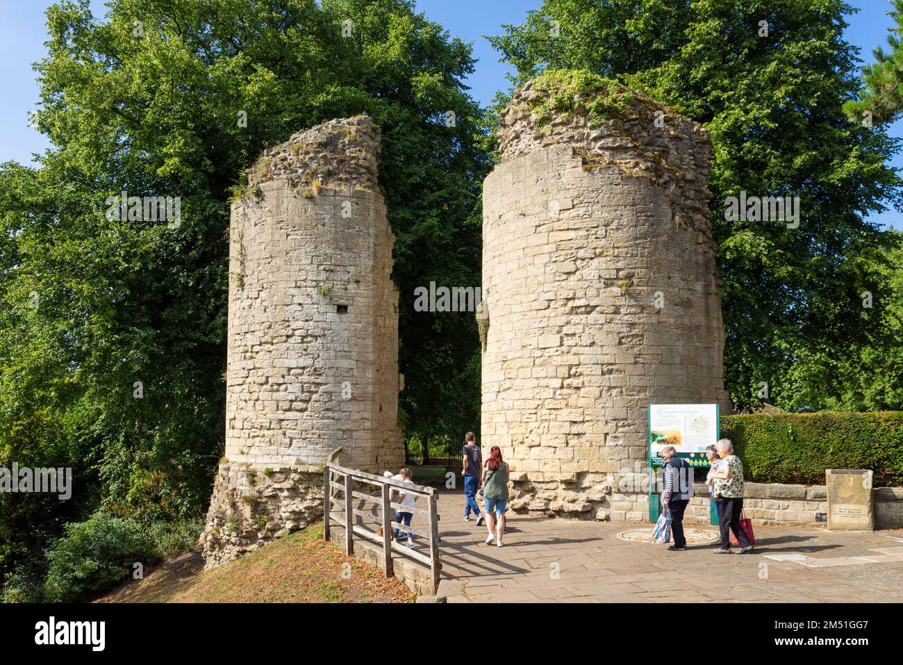 Knaresborough Burgruinen Burg Knaresborough North Yorkshire England GB Europa Stockfoto