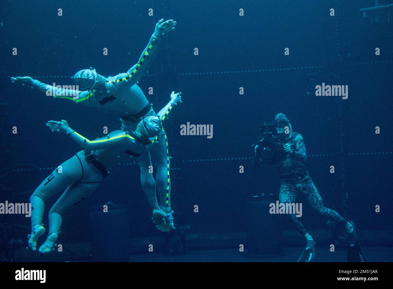 Am Set der 20. Century Studios' 'Avatar: The Way of Water' (2022). Foto: Mark Fellman/20. Century Studios. Stockfoto