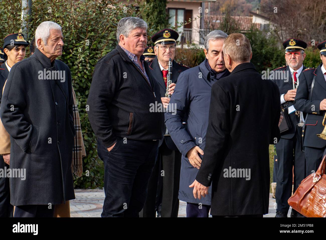 Rieti, Italien. 24. Dezember 2022. Maurizio Gasparri Vizepräsident des Senats der Republik, anlässlich der Beerdigung der Stadträtin und ehemaligen Regionalrätin Lidia Nobili am 24. Dezember 2022 in Rieti, Italien. (Foto von Riccardo Fabi/Pacific Press) Kredit: Pacific Press Media Production Corp./Alamy Live News Stockfoto