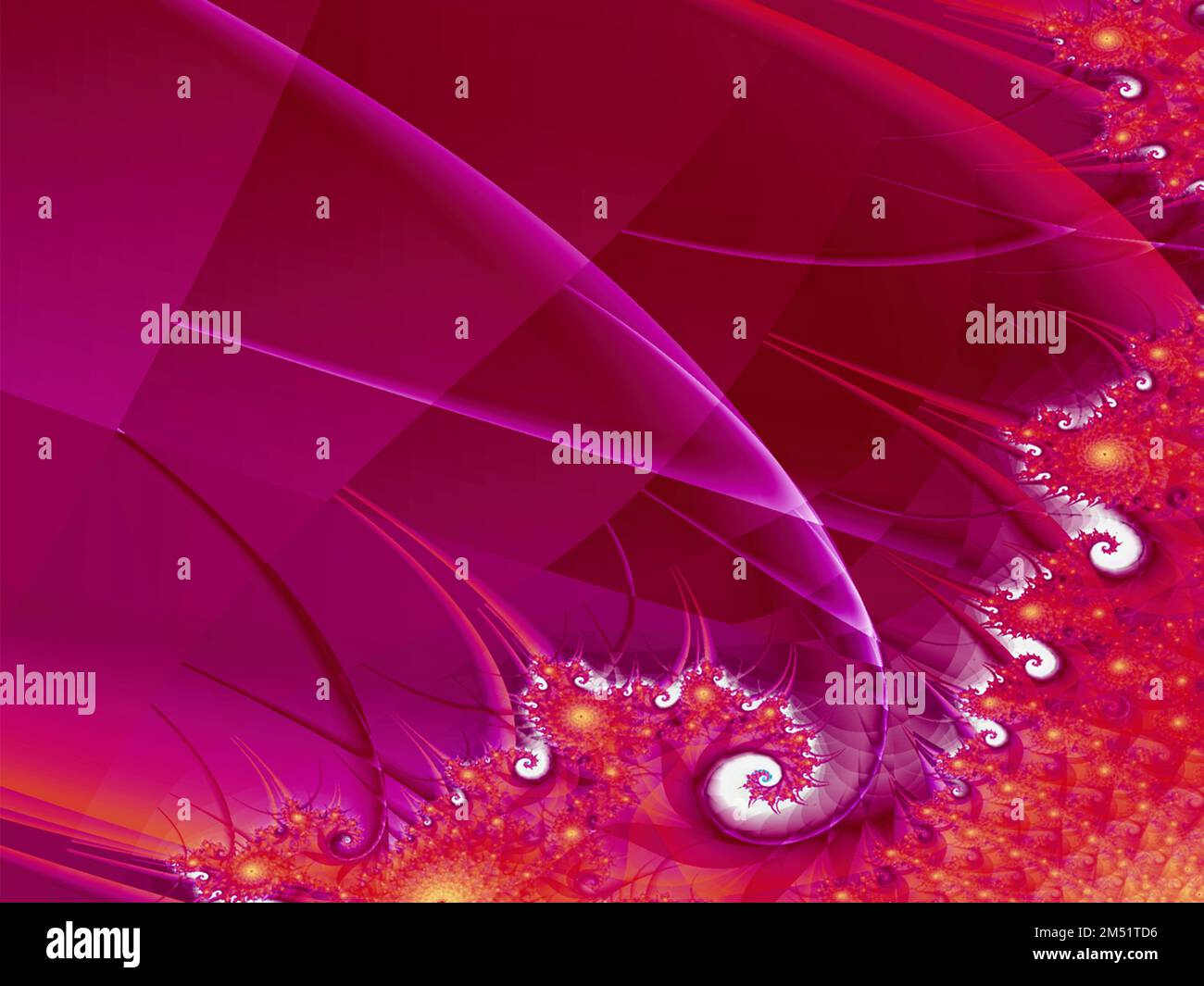 Violett-rote abstrakte Linienzeichnung, digitale Grafik, Hintergrund, Design Stockfoto