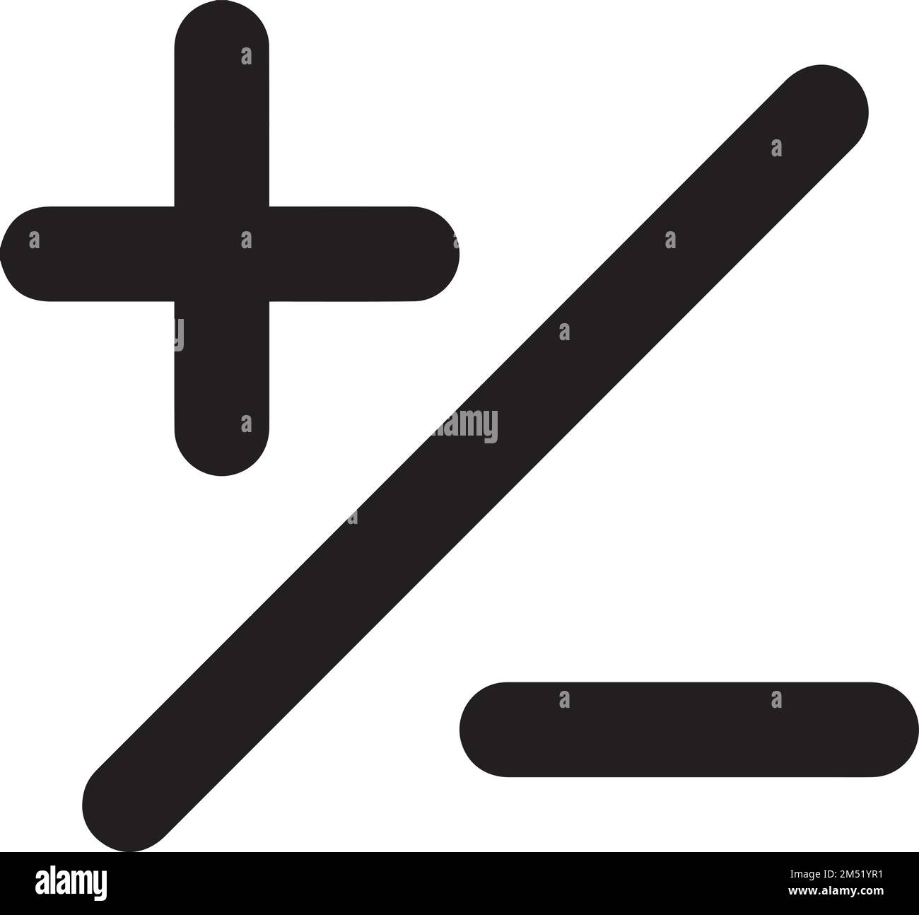 Plus- und Minuszeichen. Einfaches mathematisches Symbol. Isoliert Stock ...