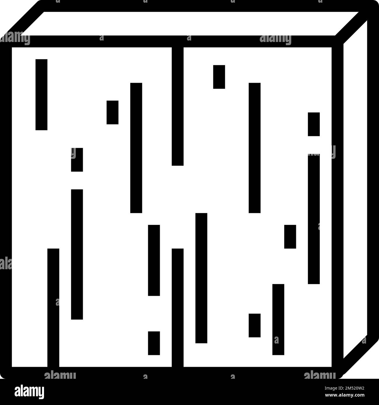 Vektordarstellung des Symbols für Kupferlinien aus Messing Stock Vektor