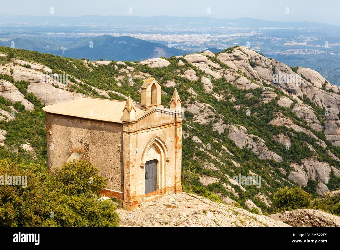 Kapelle im Kloster Montserrat Landschaft Barcelona Spanien Katalonien Reise Reiseansicht Reisen Stockfoto