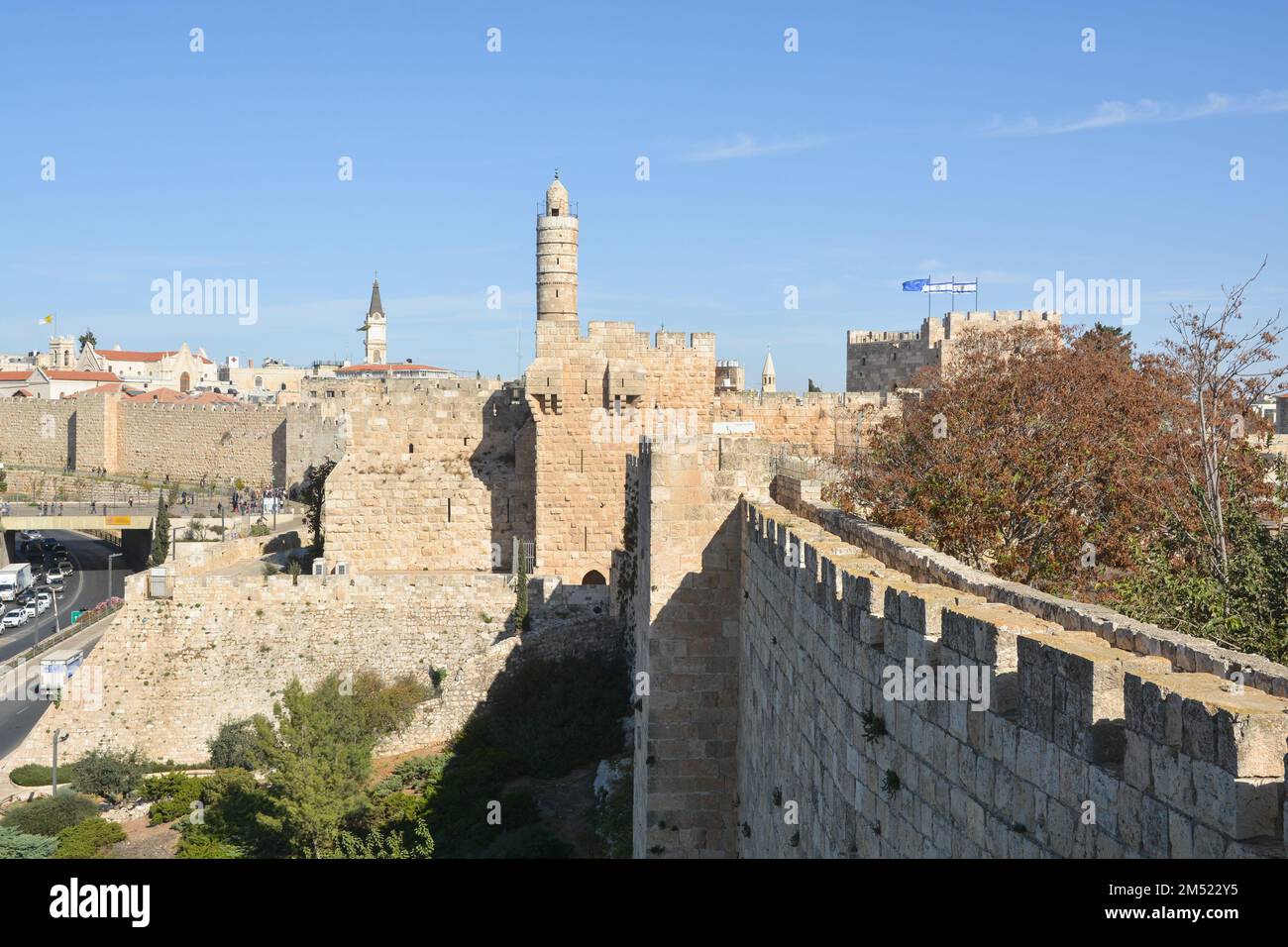 Die Altstadt von Jerusalem. Die Altstadt ist der historische Teil der antiken Stadt Jerusalem. Stockfoto