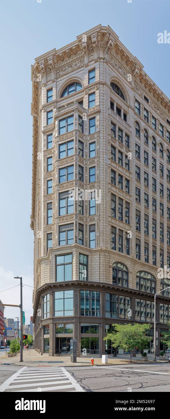 Das 10-stöckige, terracotta verkleidete Rose Building war bei seiner Eröffnung im Jahr 1900 das größte Gebäude in Ohio und verfügte sogar über ein eigenes Elektrowerk. Stockfoto