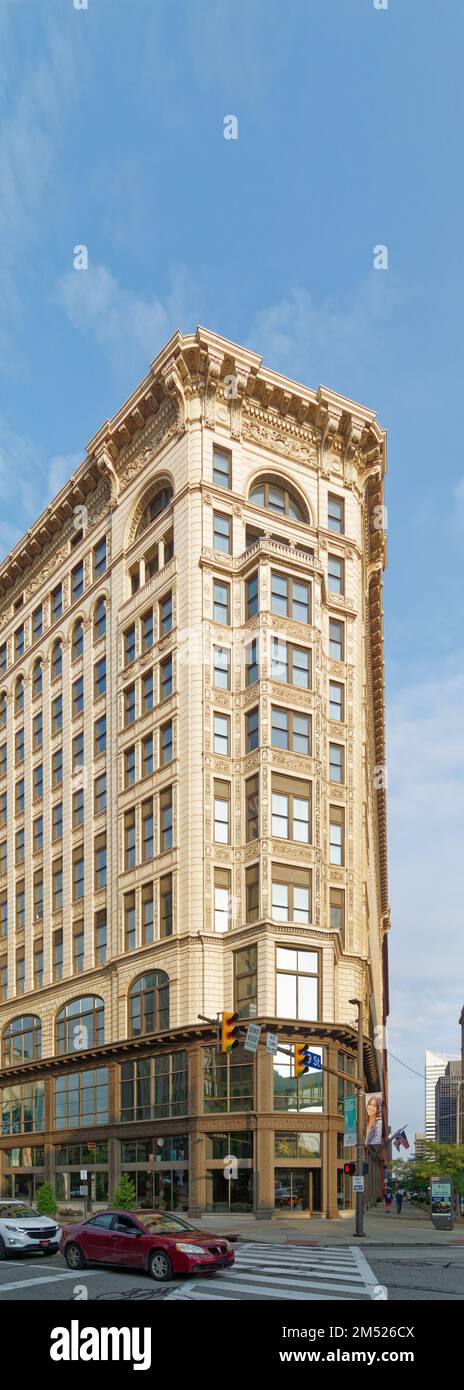 Das 10-stöckige, terracotta verkleidete Rose Building war bei seiner Eröffnung im Jahr 1900 das größte Gebäude in Ohio und verfügte sogar über ein eigenes Elektrowerk. Stockfoto