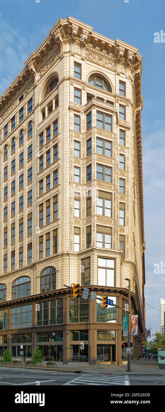 Das 10-stöckige, terracotta verkleidete Rose Building war bei seiner Eröffnung im Jahr 1900 das größte Gebäude in Ohio und verfügte sogar über ein eigenes Elektrowerk. Stockfoto