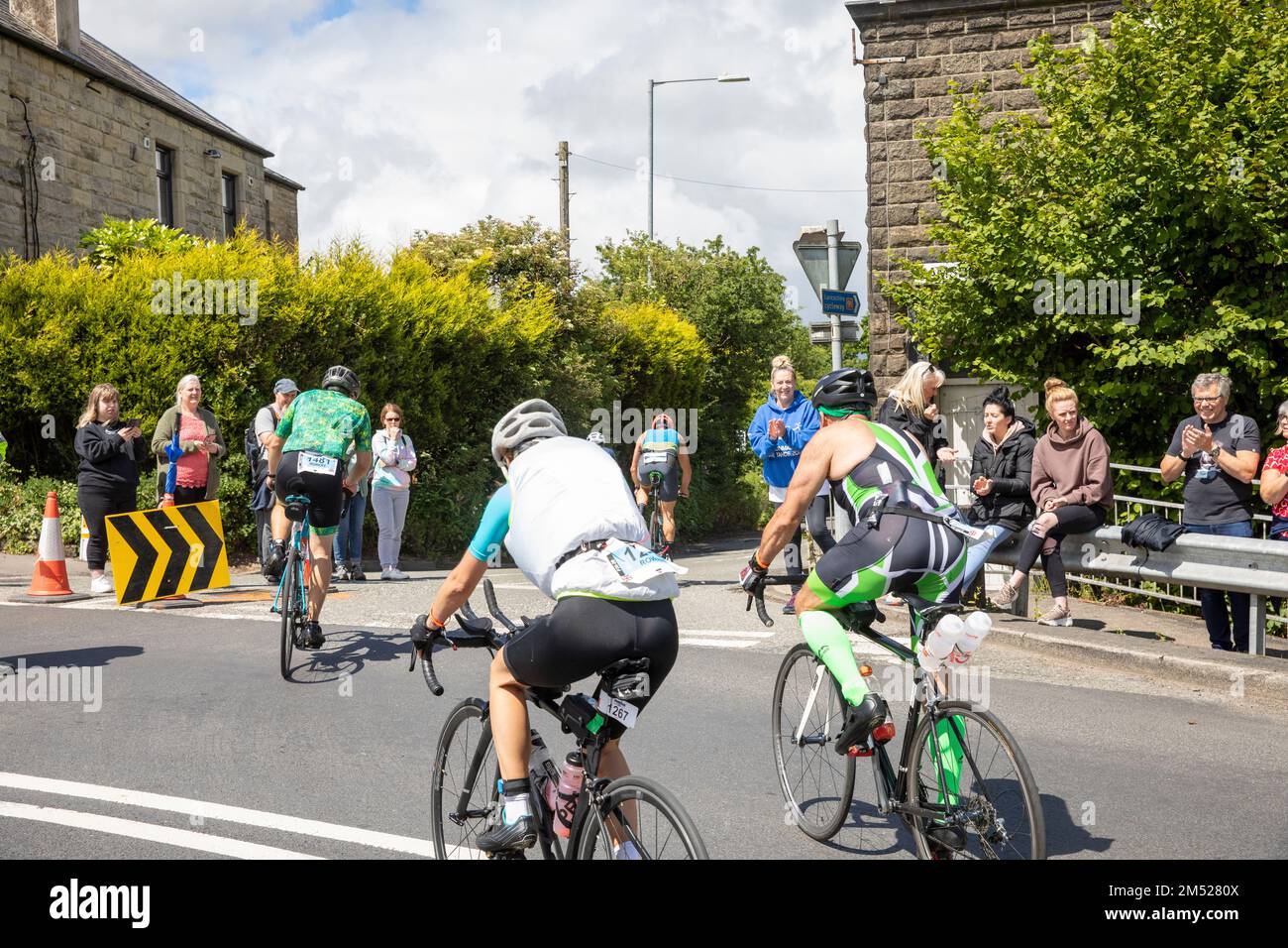 Ironman UK Rennradrennen in Bolton Greater Manchester England, Großbritannien, 2022 Stockfoto