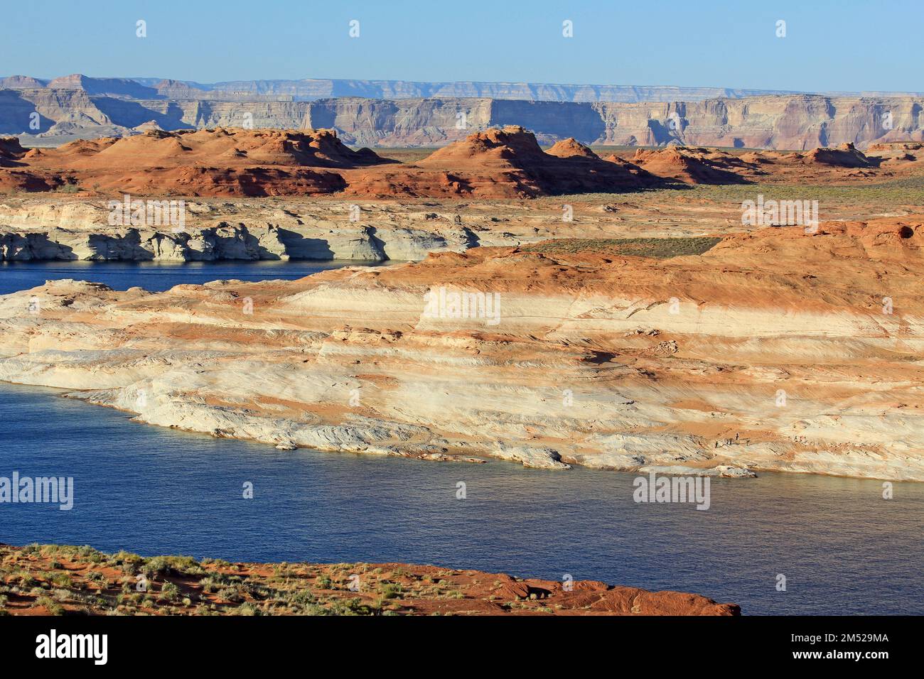 Sandsteinklippen am Lake Powell - Arizona Stockfoto