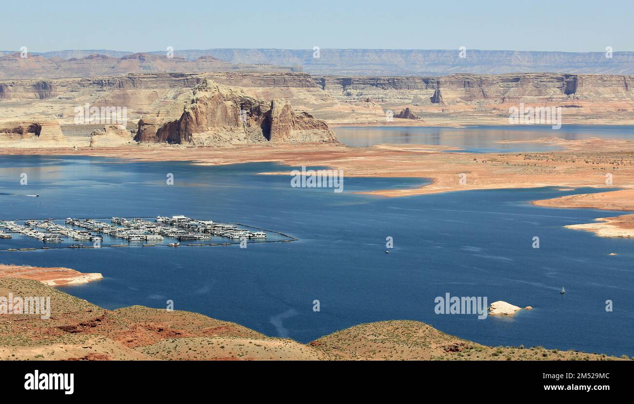 Marina am Lake Powell - Arizona Stockfoto