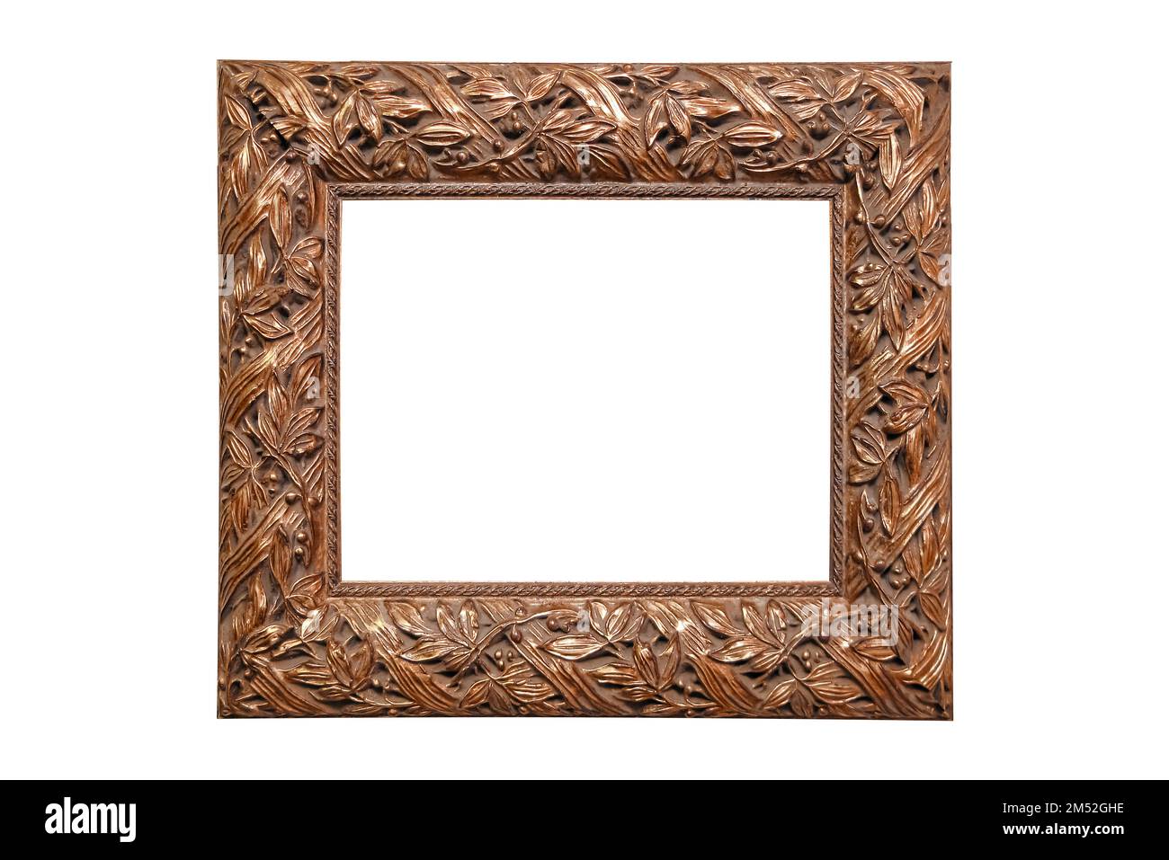 Rechteckiger Fotorahmen aus Holz am Rand künstlerisch klassische Galerie Dick dekorativ Stockfoto