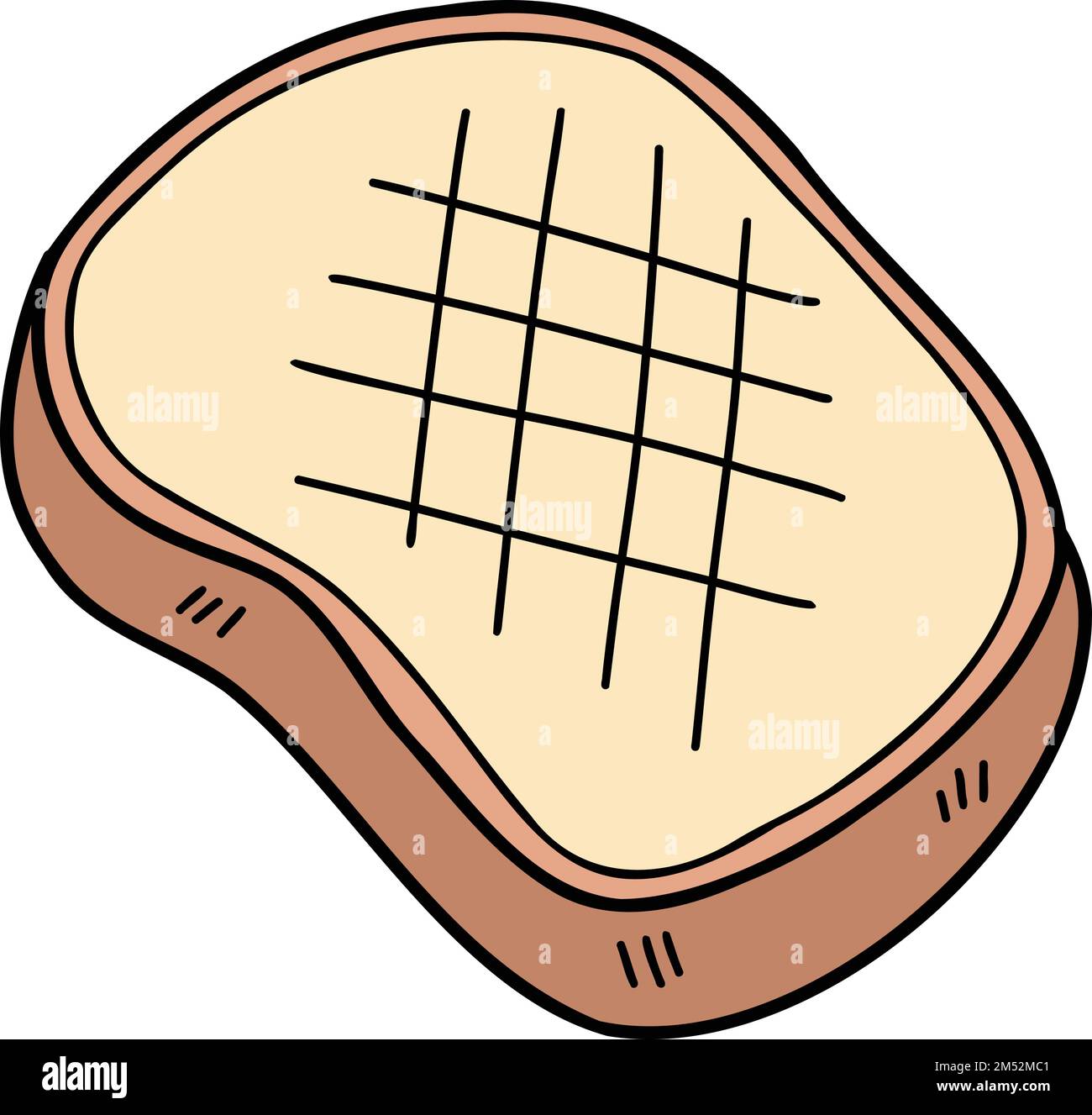 Illustration von handgezogenem Toast oder Brotscheiben, isoliert auf dem Hintergrund Stock Vektor