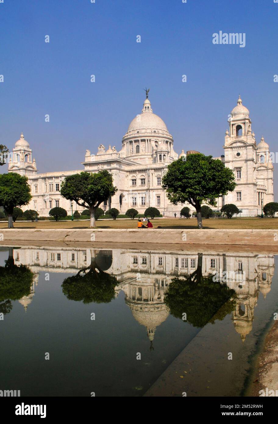 Das berühmte Queen Victoria Memorial am Maidan, Kalkutta, Westbengalen, Indien. Stockfoto