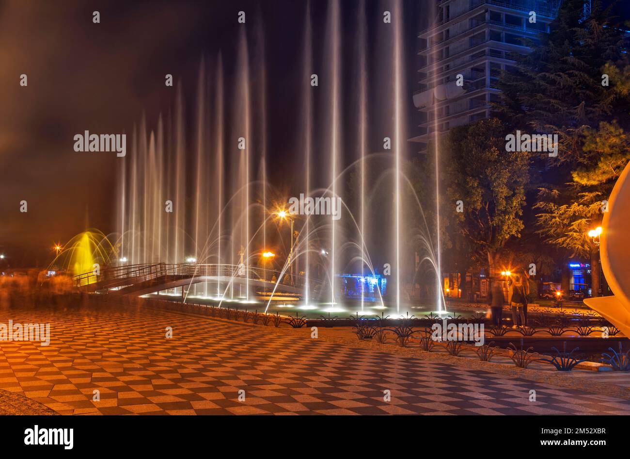 Boulevard Fountains in Batumi. Georgien Stockfoto