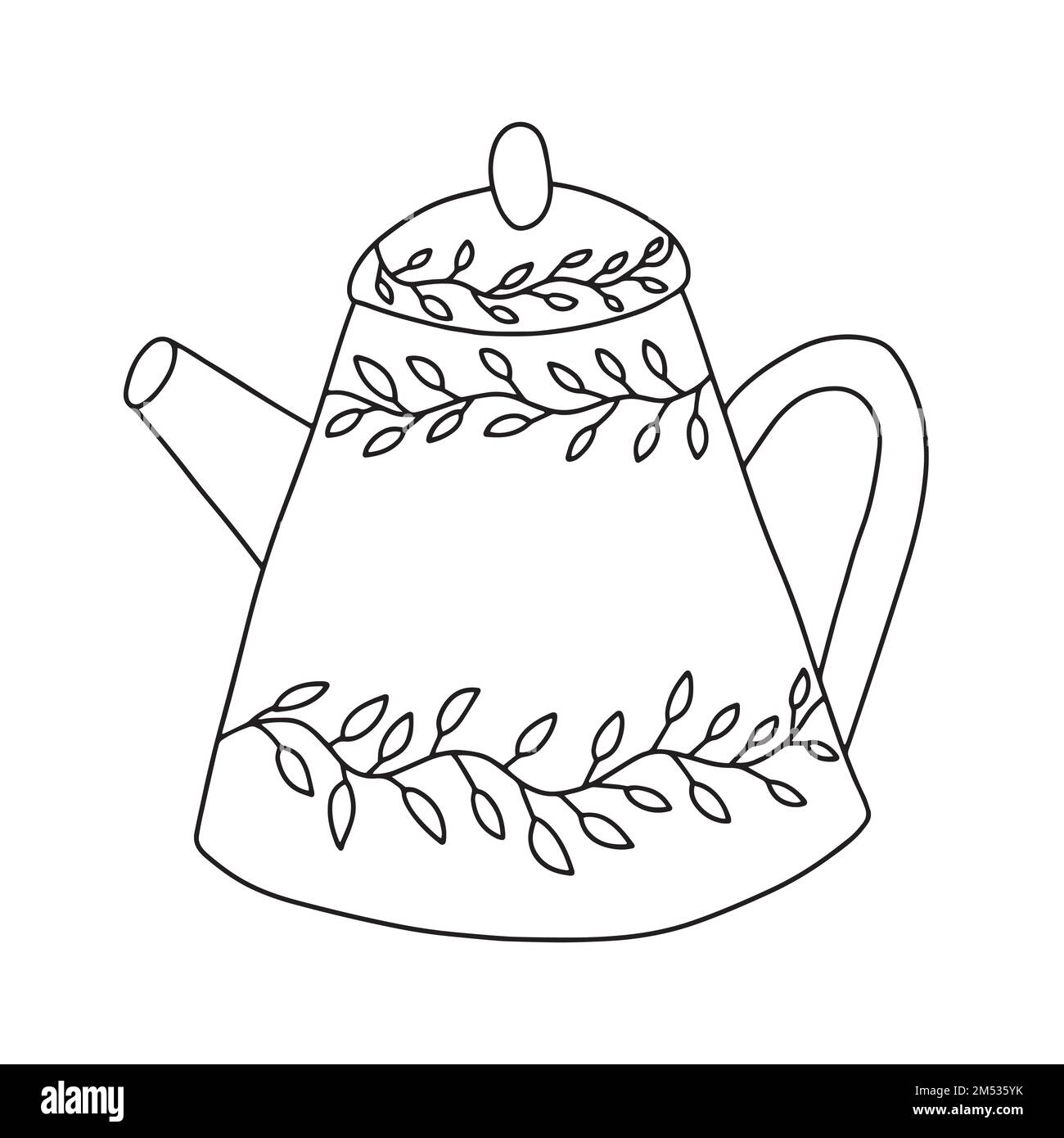 Doodle Teekanne Stock Vektor