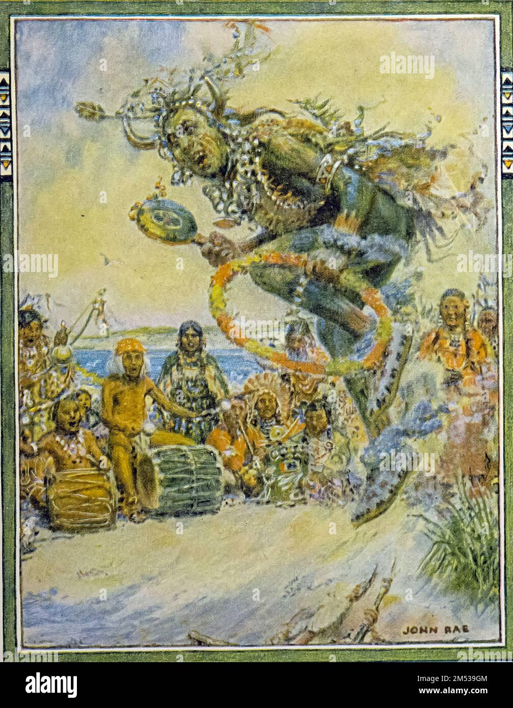 The Beggars Dance illustriert von John Rae aus dem Buch " American Indian Märchen " von William Trowbridge Larned, Veröffentlichungsdatum 1921 Herausgeber New York, P. F. Volland Stockfoto