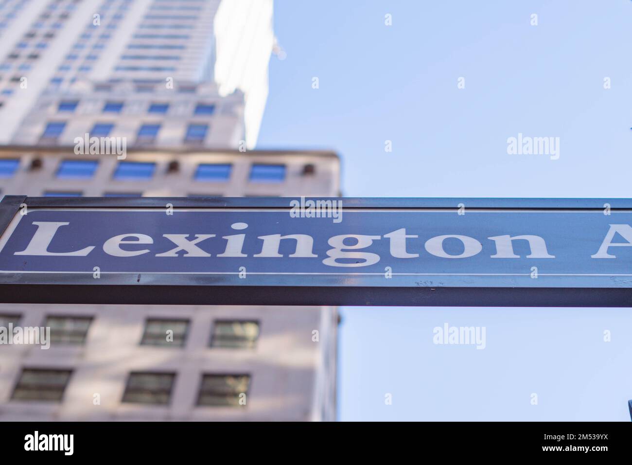NYC Straßenschild Lexington Ave Manhattan Stockfoto