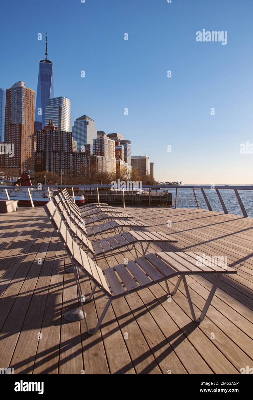 Wolkenkratzer in New York Manhattan während der Wintersaison Stockfoto